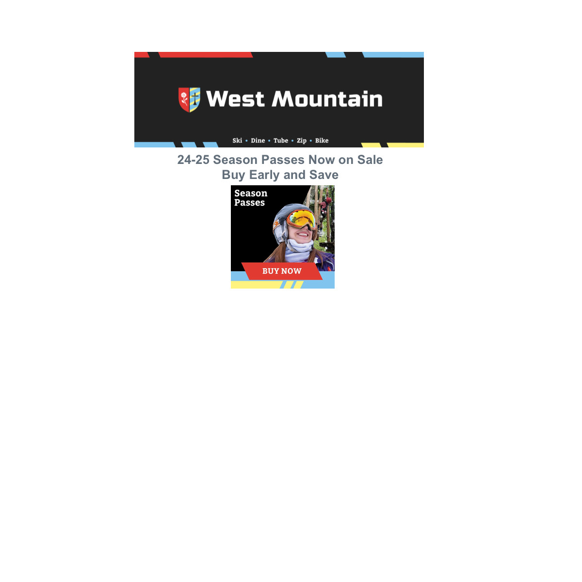 West Mountain Logo and Season Pass Graphic