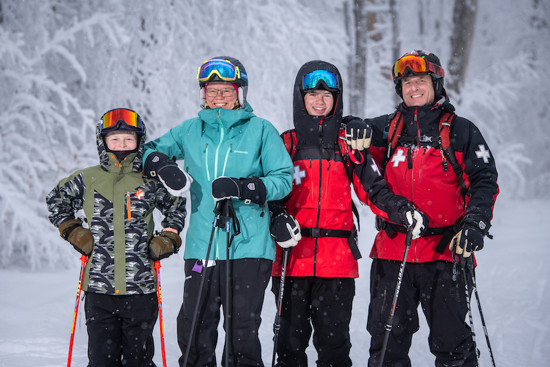Father-Son Ski Patrol Duo