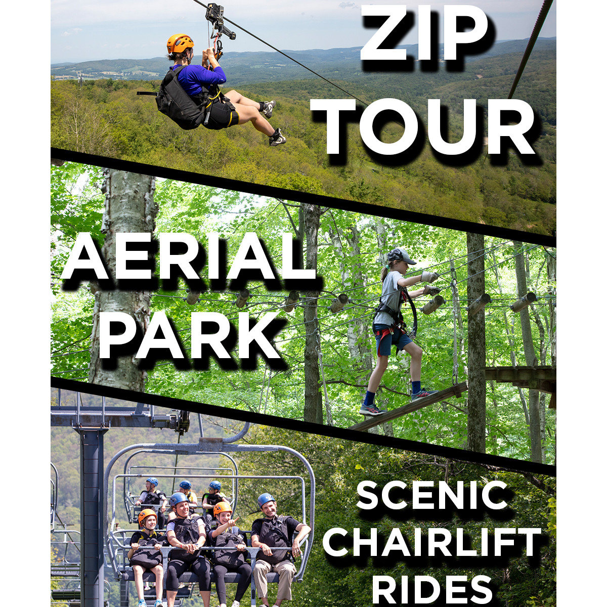 Catamount Zip Tour/Aerial Park/Chairlift Rides