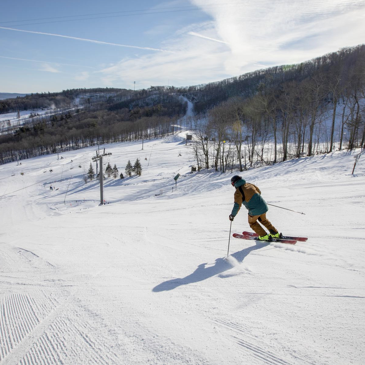 A skier on Catamount