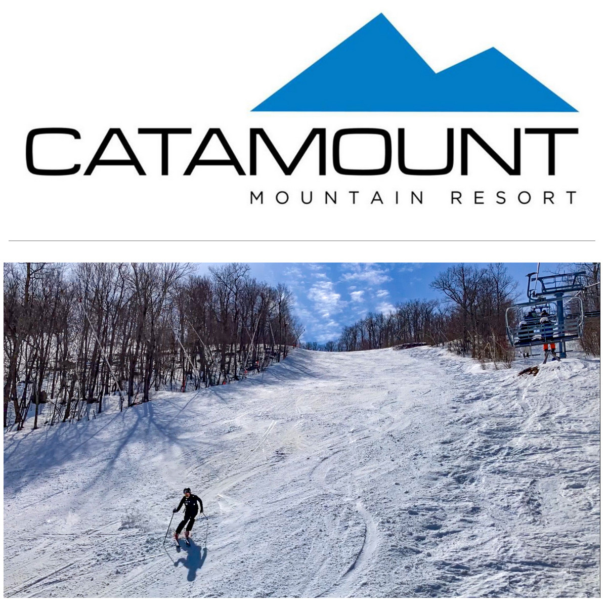Catamount Skier and Logo
