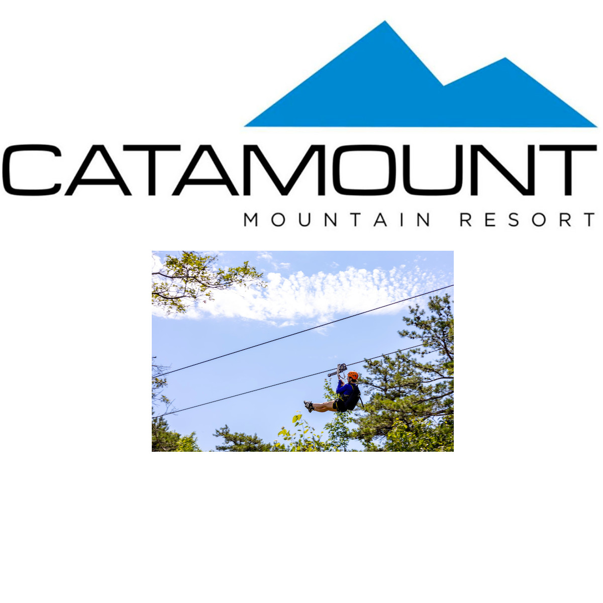Catamount Logo and Zip Line