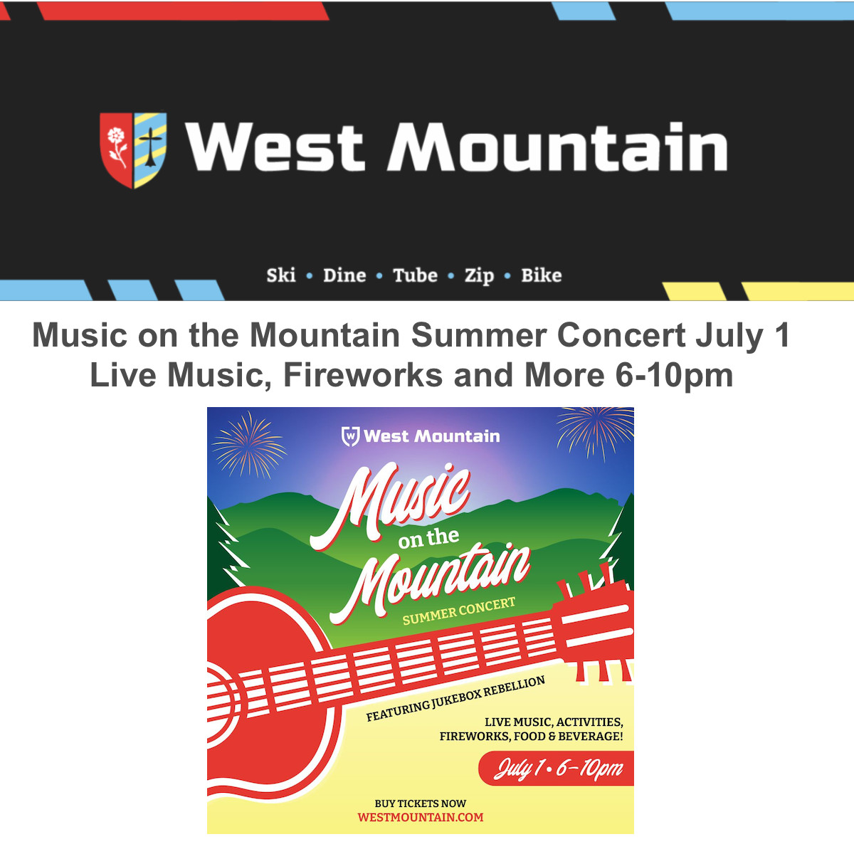 West Mountain Summer Events