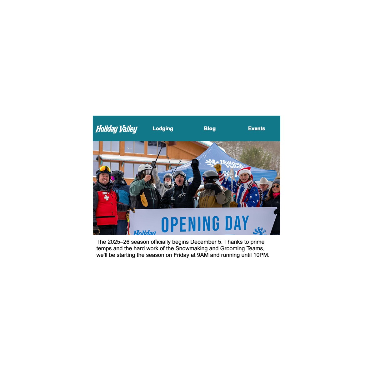 Holiday Valley Opening Image