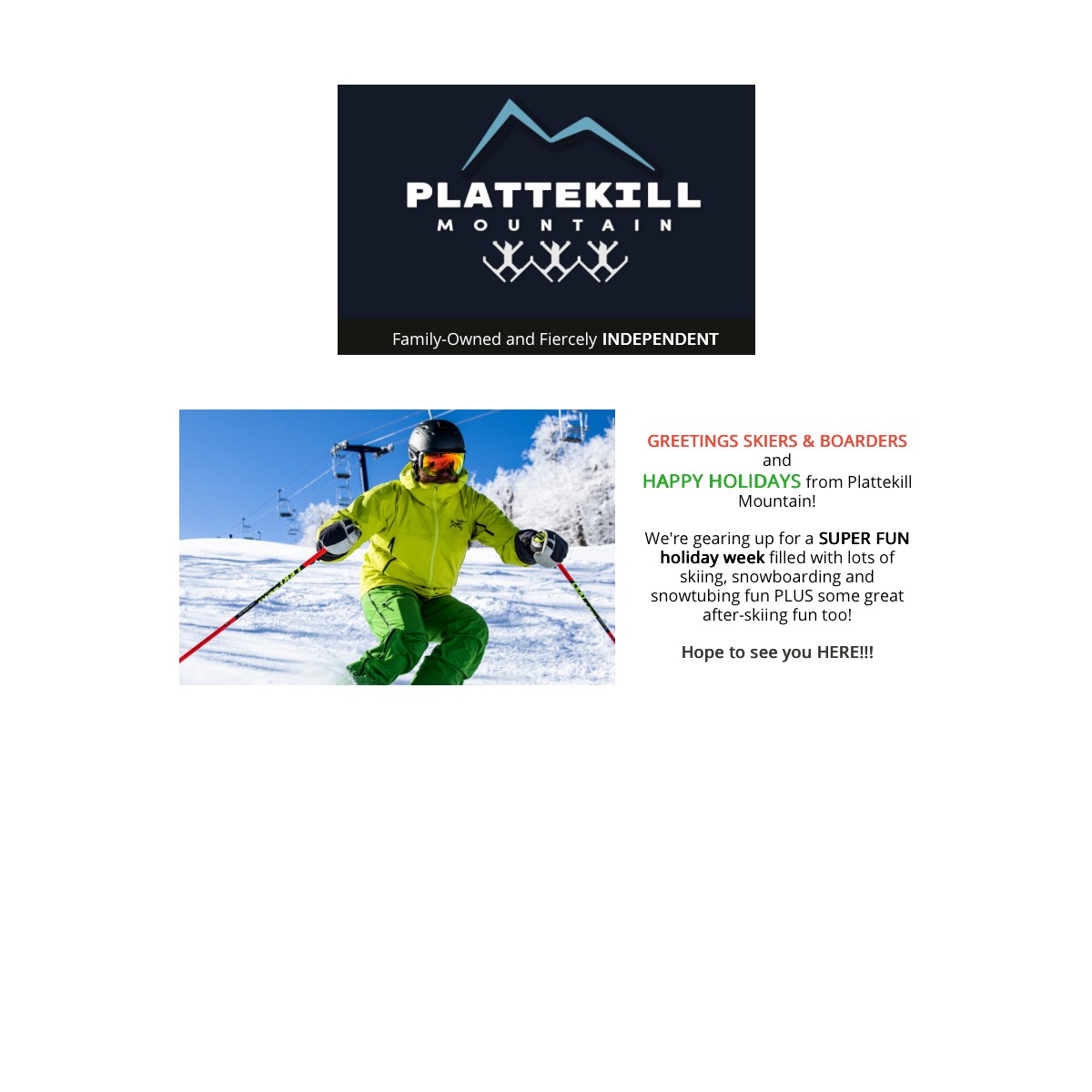 Plattekill Mountain Skier
