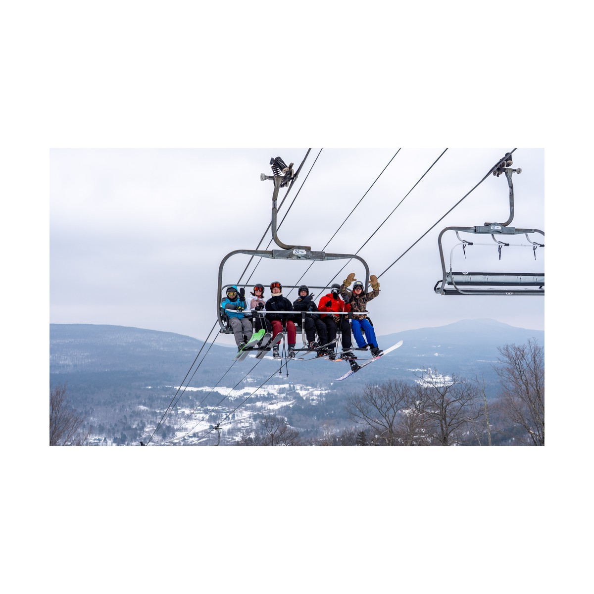 Skiers in a Chair (photo credit: Hunter Mountain)