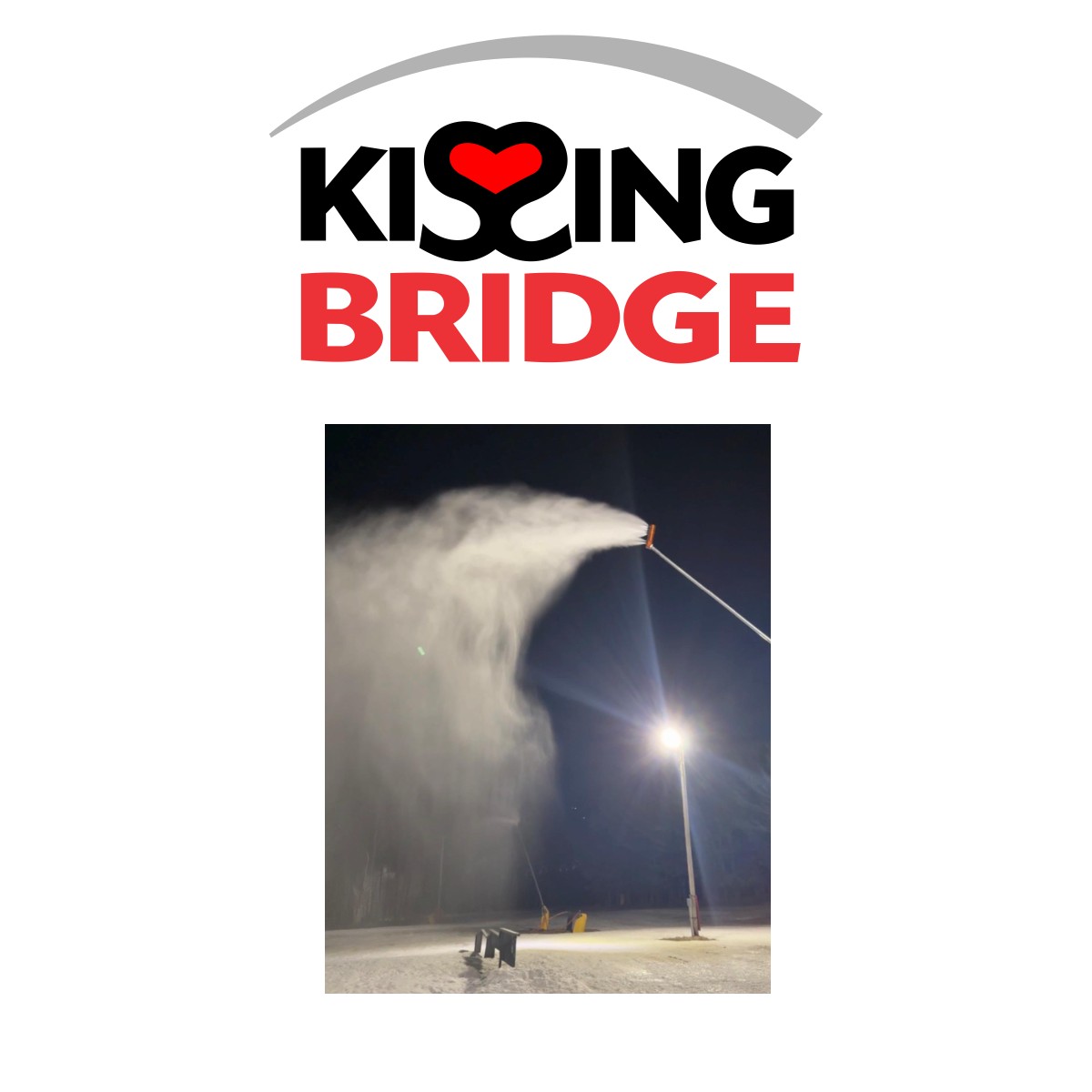 Kissing Bridge Logo and Snowgun