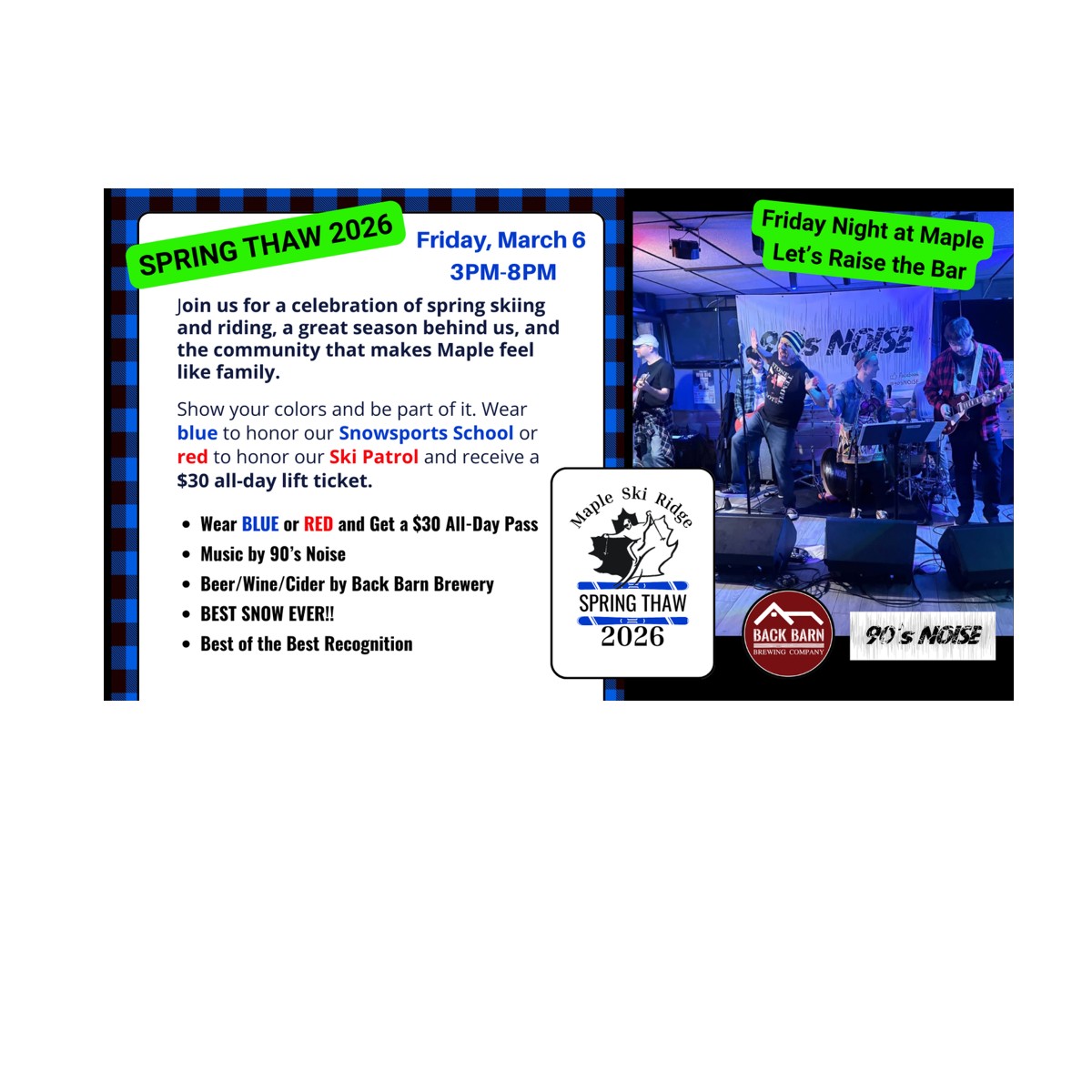 Maple Ski Ridge Thaw Event