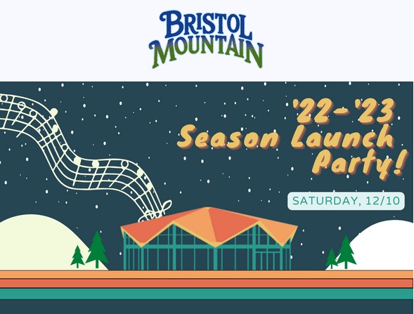 Bristol Mountain Season Launch Party December 10th Graphic
