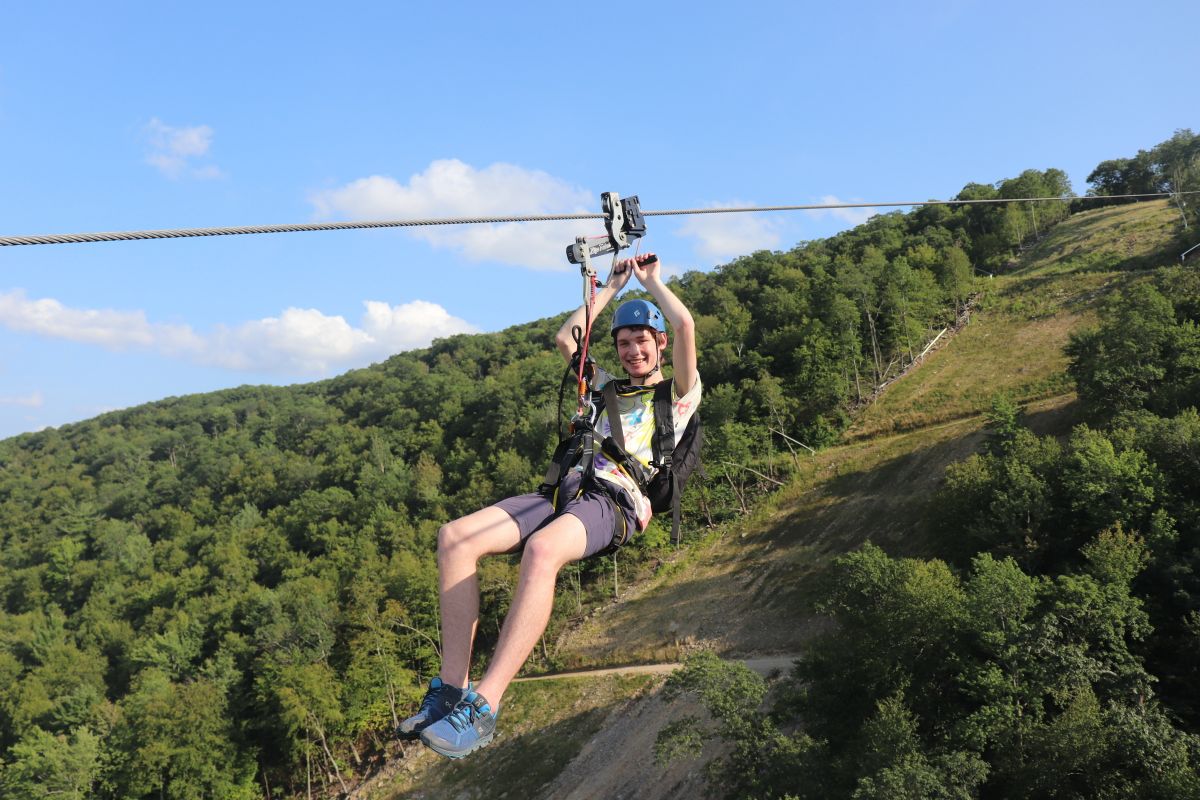 Catamount Zip Liner Over Slope