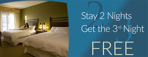 Greek Peak Stay 2 Nights get the 3rd free