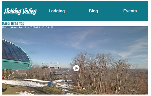 View from Holiday Valley new web cam
