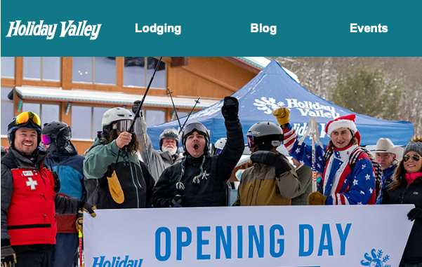 Holiday Valley Opening day
