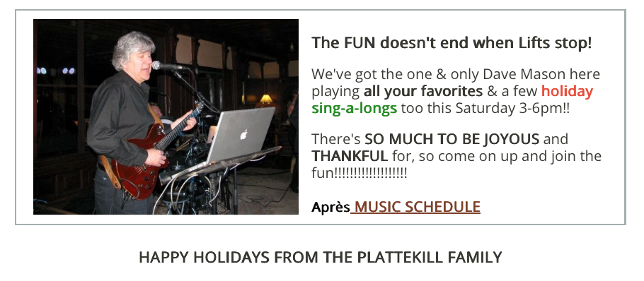 Live Music this Saturday with Dave Mason