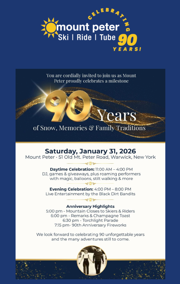 Mount Peter 90th Anniv Invite