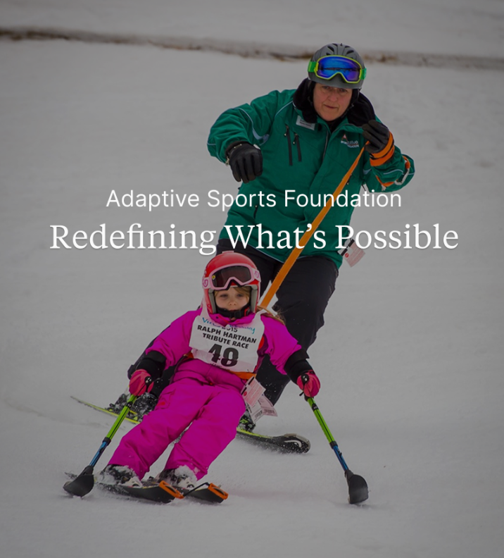 Adaptive Skier in a ski race