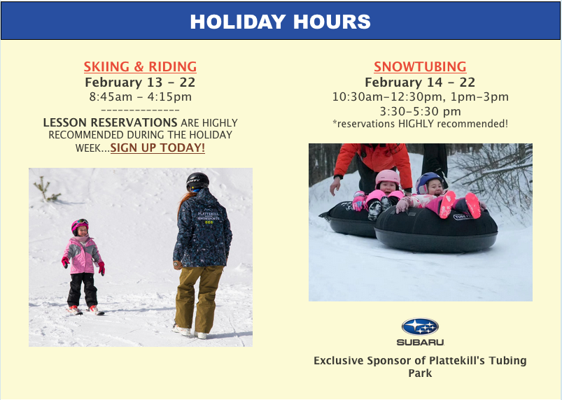 Holiday Hours