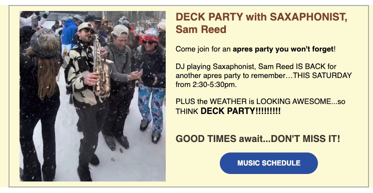 Deck Party Info