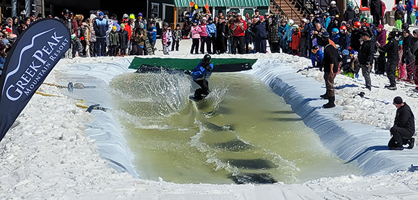 Pond Skimming Skier