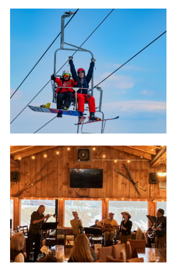 Skier and Live Music