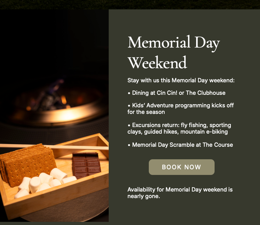 Memorial Day Weekend Info