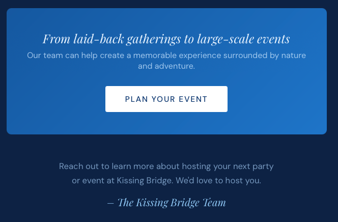 Plan your event