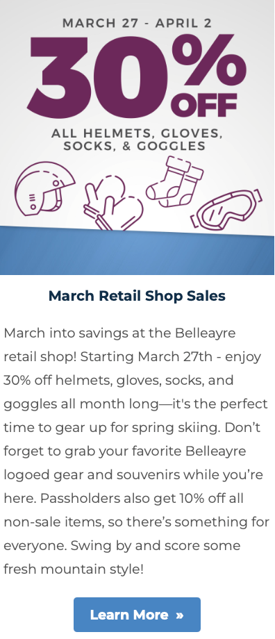 March Retail Shop Sales