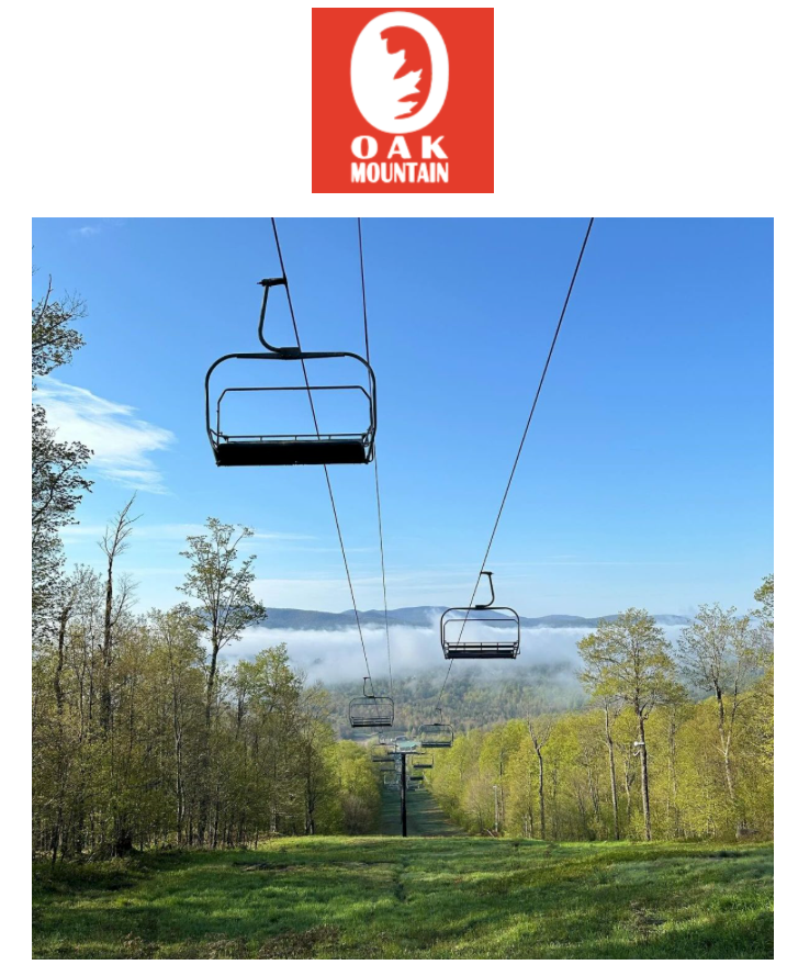 Oak Mountain Logo and View of Chairlift