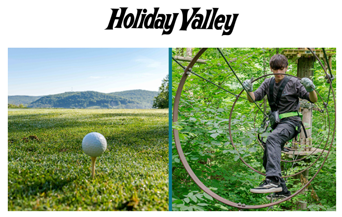 Holiday Valley Logo, Golf and Adventure Park
