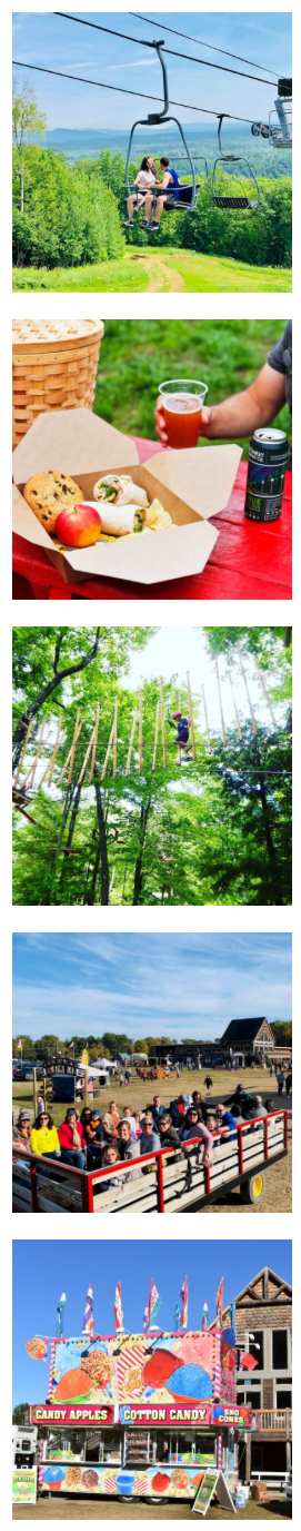 West Mountain Pictures of Chairlift, Food, Rope Course, Tractor Ride and Vendors