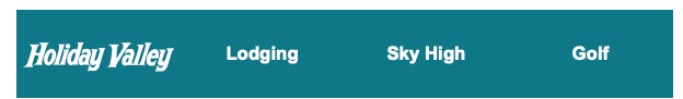 Holiday Valley Header