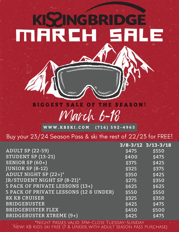 Kissing Bridge Pass Sale