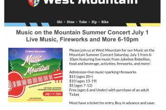 West Mountain Music on the Mountain Info