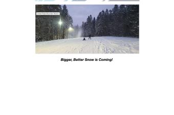 Greek Peak skiers and snow