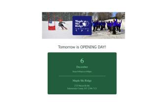 Maple Ski Ridge Opening day Graphic