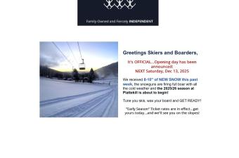 Plattekill Mountain Opening Day