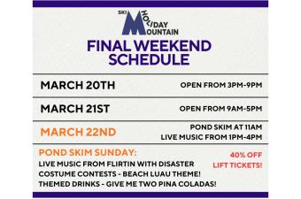 Holiday Mountain Schedule