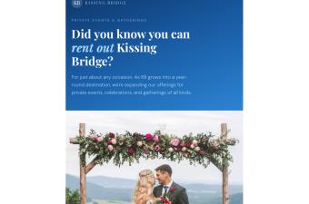 Kissing Bridge Wedding