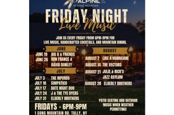 Music Schedule at Song Mountain