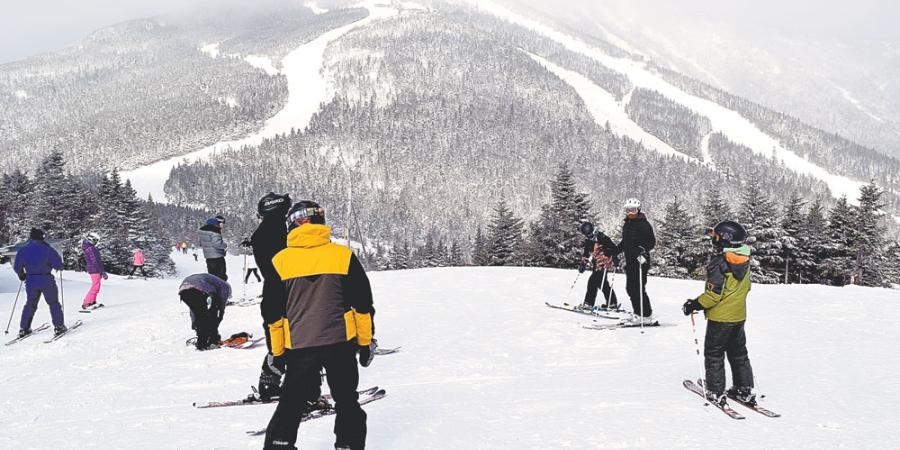 Kid skiing in New York