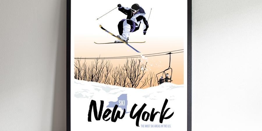 2023-24 SKI NY Ski Poster